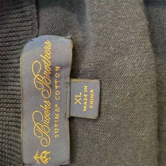 Brooks Brothers Men's XL Navy Blue Half-Zip Pullover Sweater - Picture 4 of 5